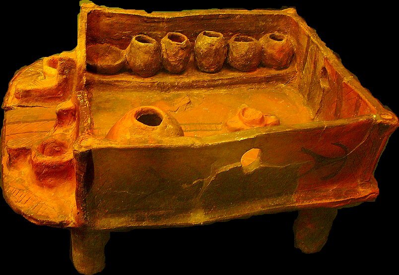 Modèle réduit en argile d'une maison de la culture Cucuteni