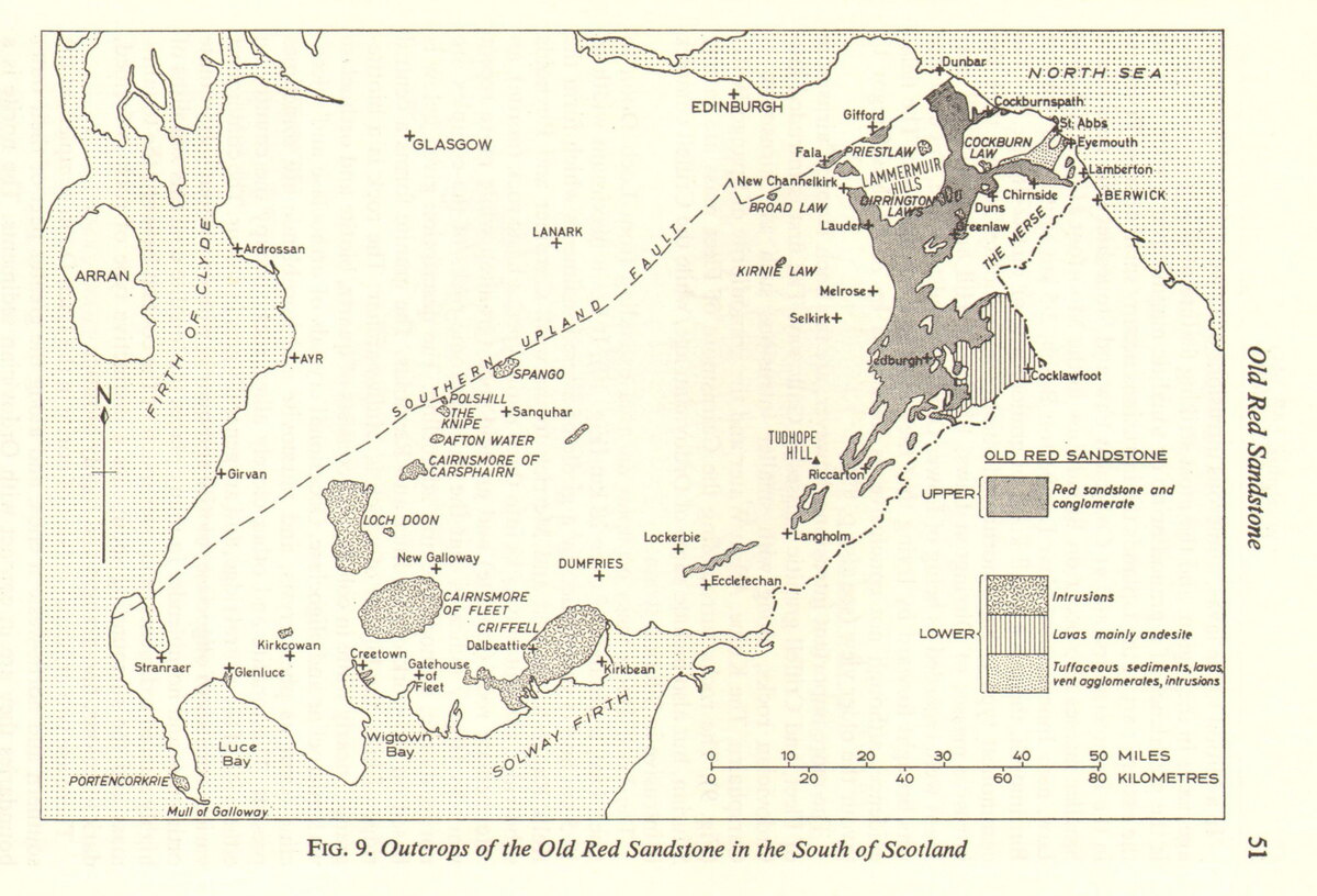 Carte géologique du nord-est de l'Écosse et du bassin orcadien