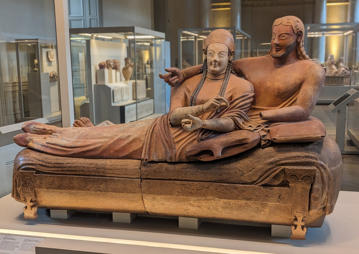 Sarcophage des epoux etrusques, musee du Louvre, VIe siecle avant J.-C.