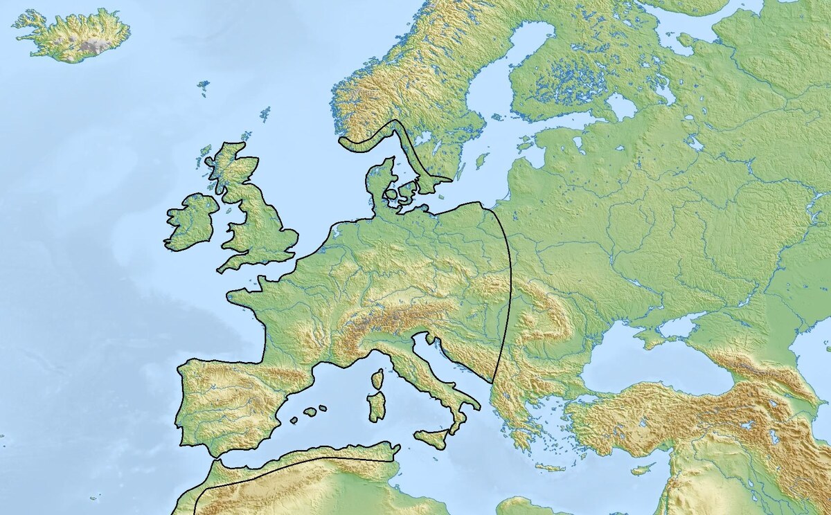 Bell Beaker culture distribution map in Europe