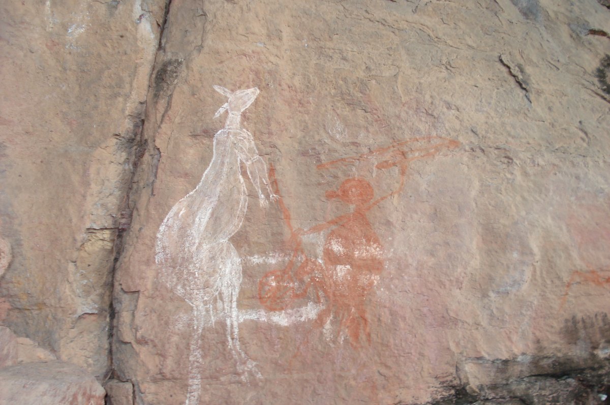 Aboriginal rock art, Nourlangie Rock, Kakadu National Park, Australia