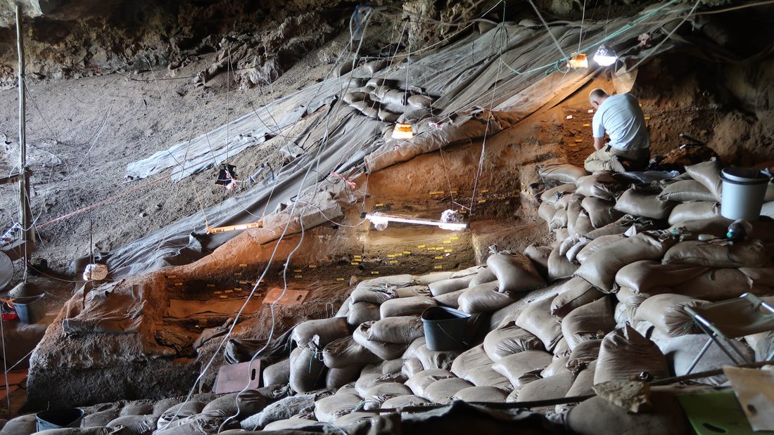 Fouilles archéologiques à Border Cave, KwaZulu-Natal