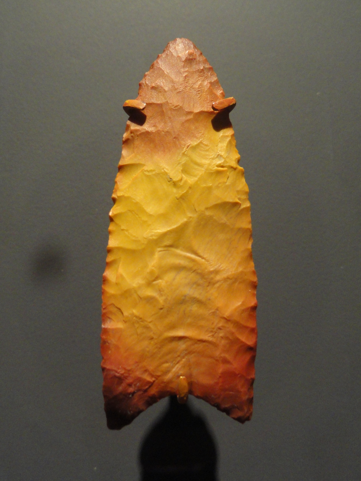 Fluted Clovis stone projectile point