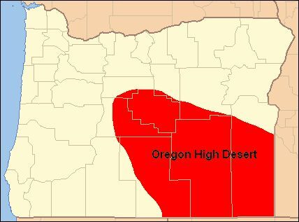 Arid Great Basin landscape and Oregon cave