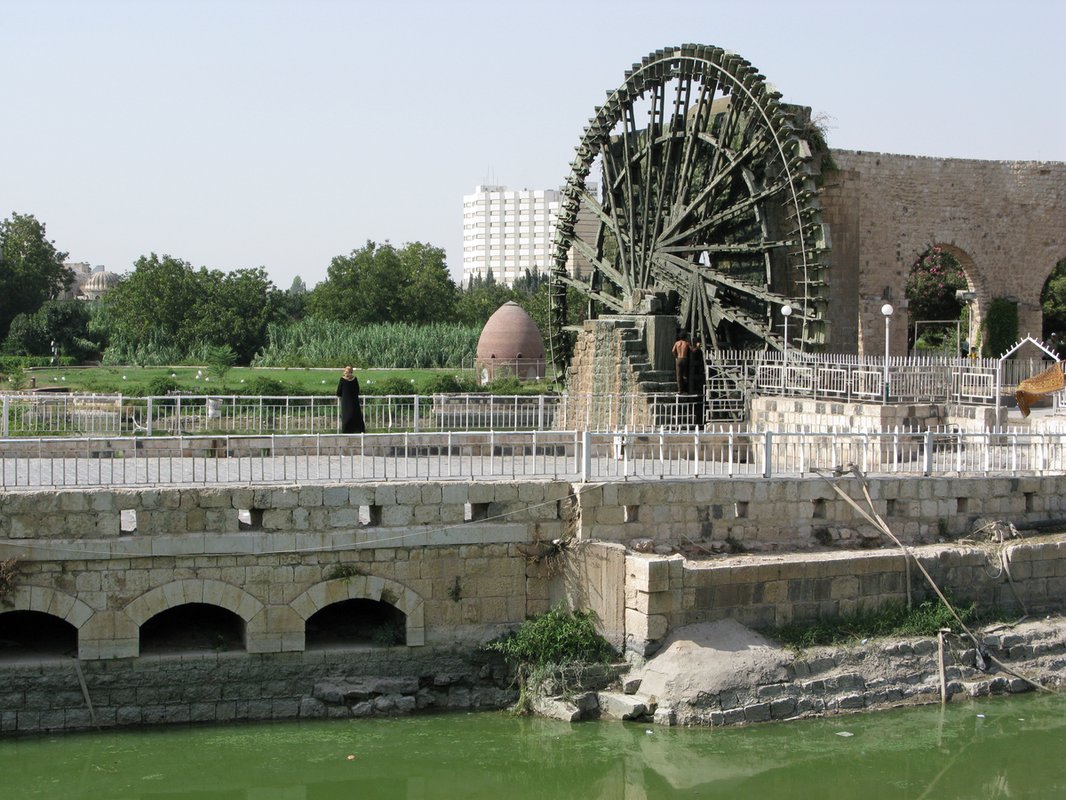 The norias of Hama on the Orontes, emblems of the ancient city