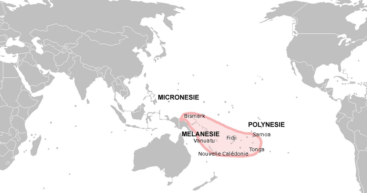 Carte de diffusion de la culture Lapita dans le Pacifique