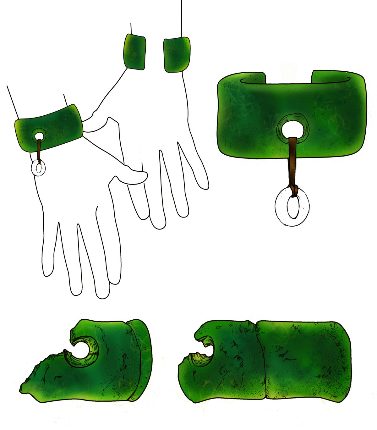 Bracelet de Denisova - chloritolite - Denisoviens comportement symbolique