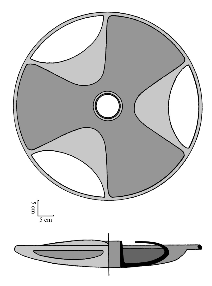 Technical drawing of the Sabu Disk by Walter Emery