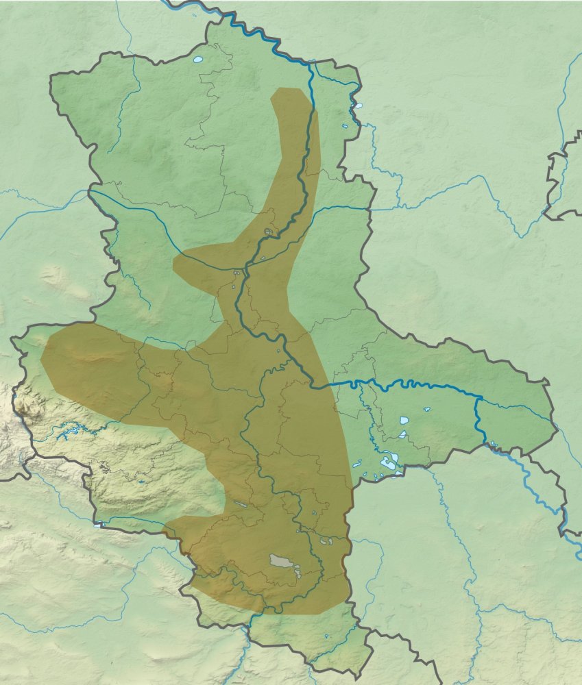 Map of Bernburg culture in Saxony-Anhalt