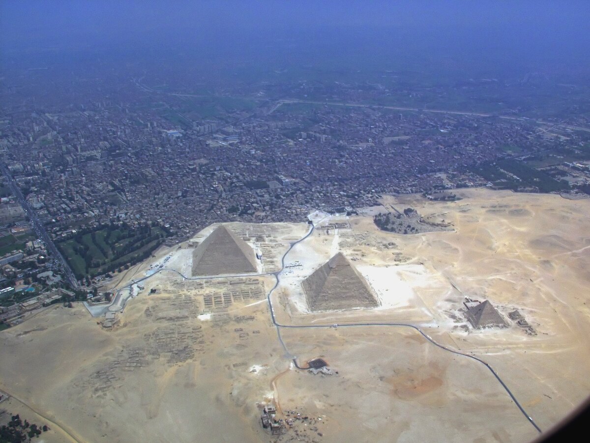The three great pyramids of the Giza plateau