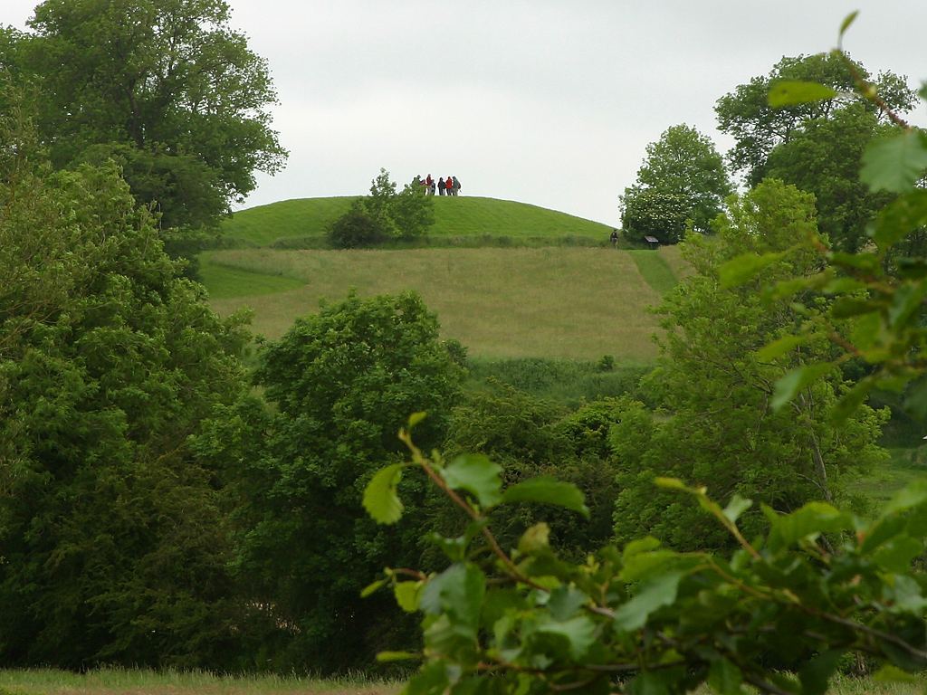 Aerial view of a Bronze Age hillfort in Northern Ireland