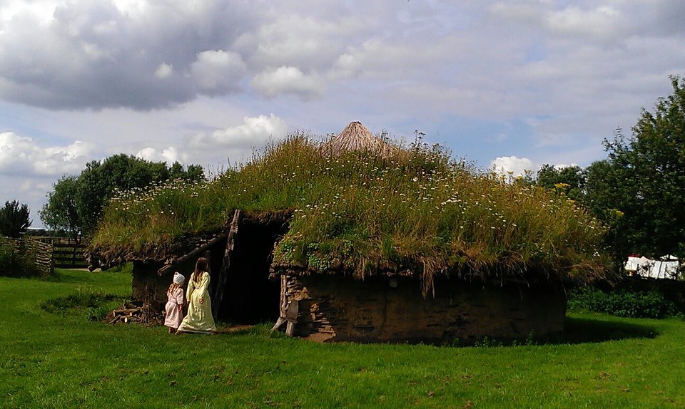 Reconstruction of a Bronze Age roundhouse village
