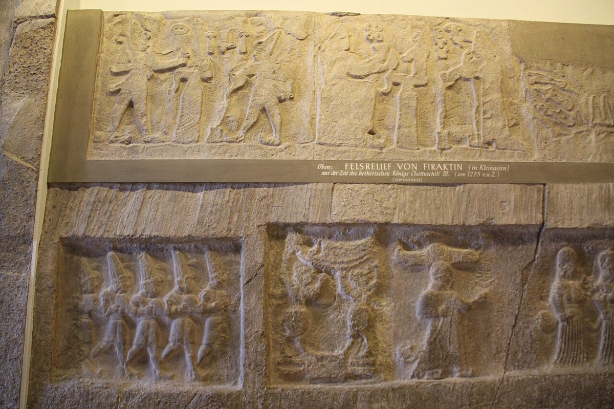 Relief hittite du sanctuaire rupestre de Yazilikaya pres de Hattusa, Turquie