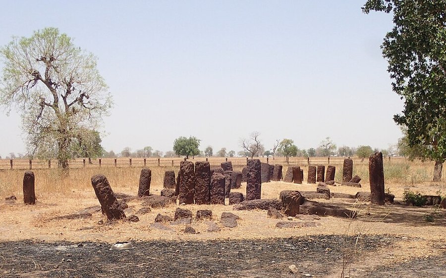 View of the megalithic site of Sine Ngayene, Senegal