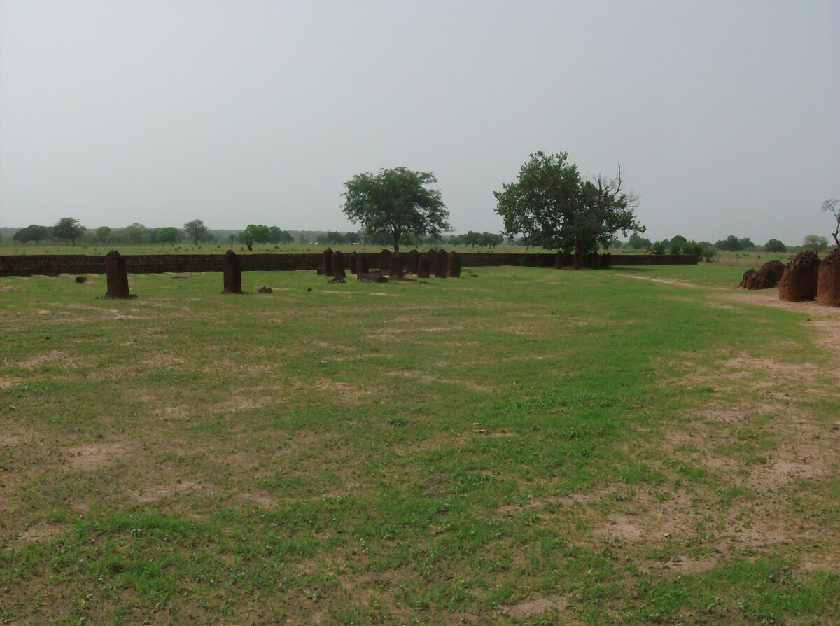 Detail of the carved surface of a laterite pillar