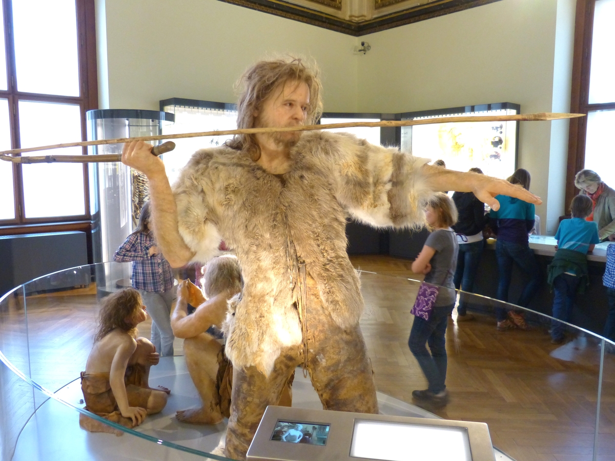 Evocation of a Gravettian hunter, reconstruction