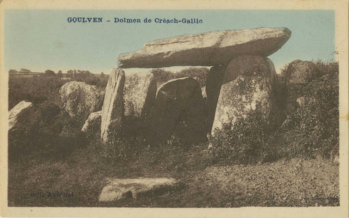 Megalith of Goulven in Brittany, an example of Neolithic granite construction on the Finistere coast