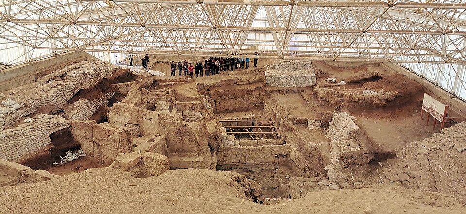 Vue aérienne du site de Çatalhöyük en Turquie