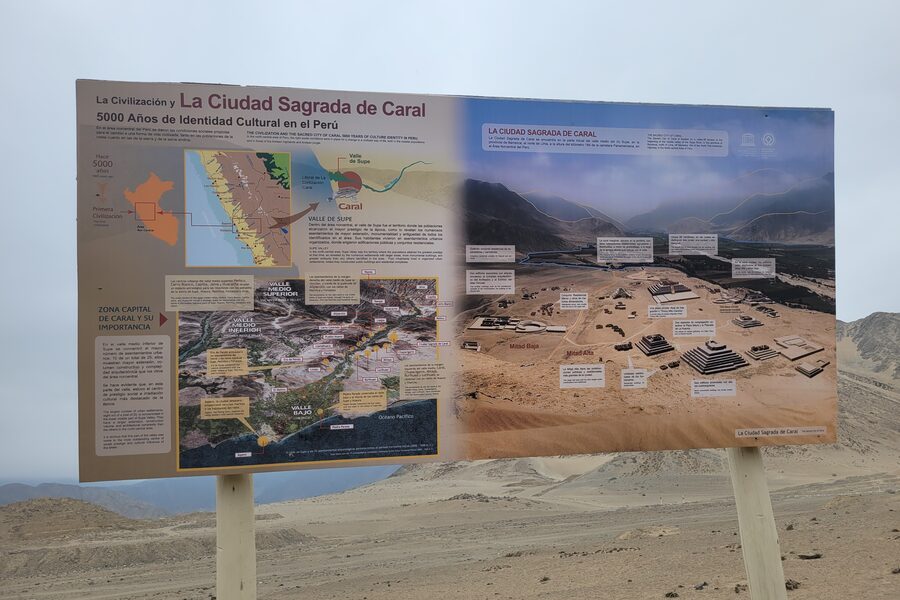 Huacas pyramidales de Caral, Pérou