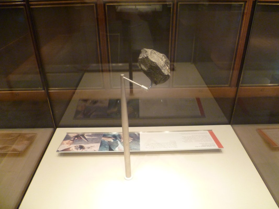 Olduvai chopper, one of the earliest known stone tool technologies, illustrating the origins of hominin tool-making