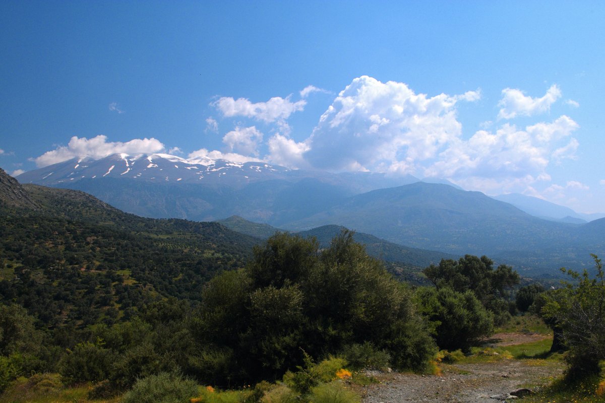 View from the heights of central Crete near Mount Papoura