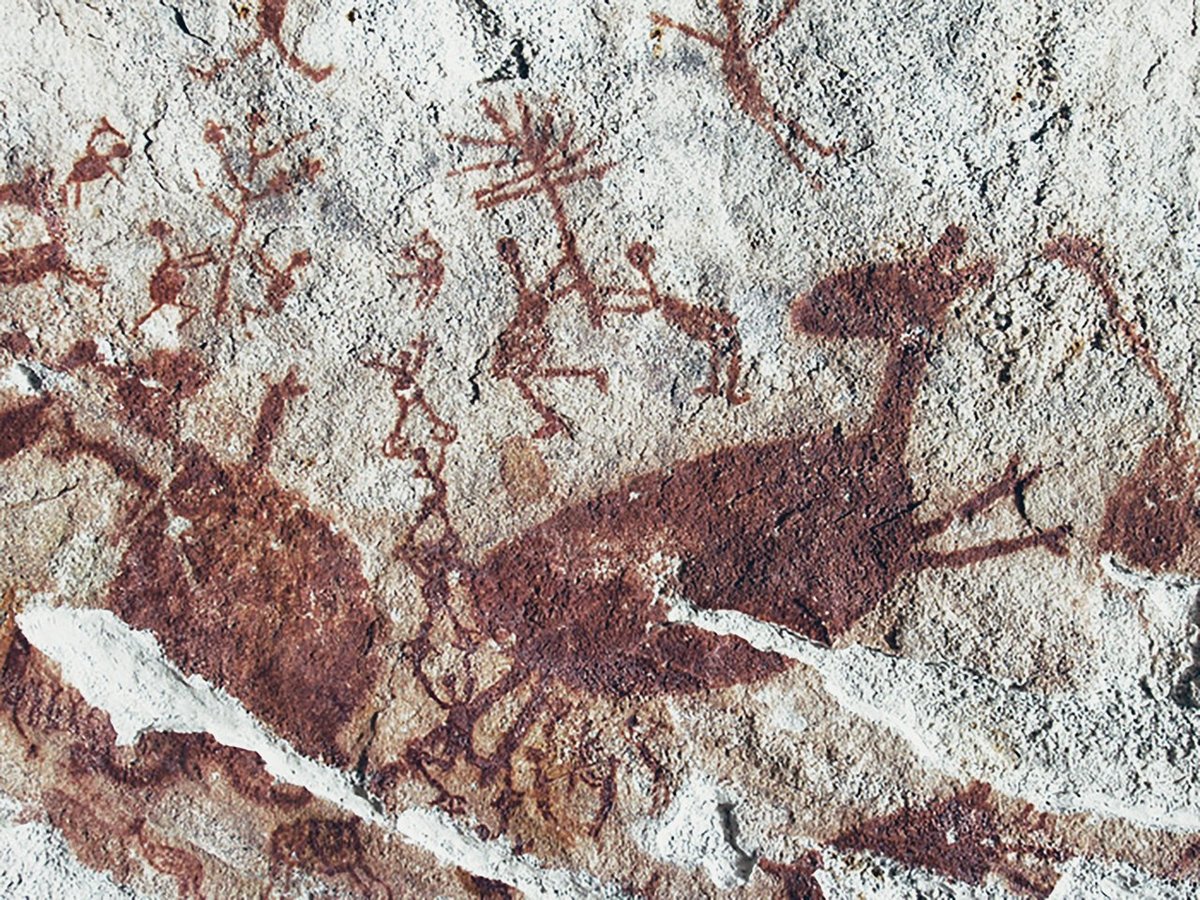Rock paintings at Pedra Furada, Serra da Capivara