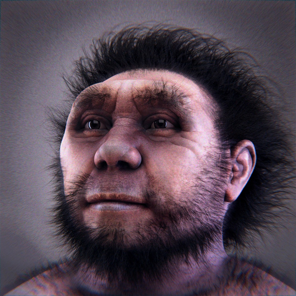 Artistic reconstruction of Lower Palaeolithic hominins cooking fish on Lake Hula shores