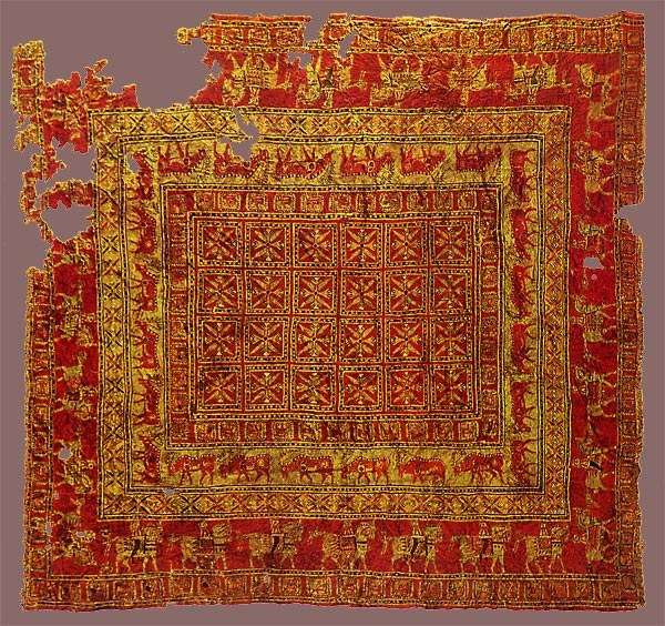 Le tapis de Pazyryk, plus ancien tapis à poils noués au monde, Musée de l'Ermitage