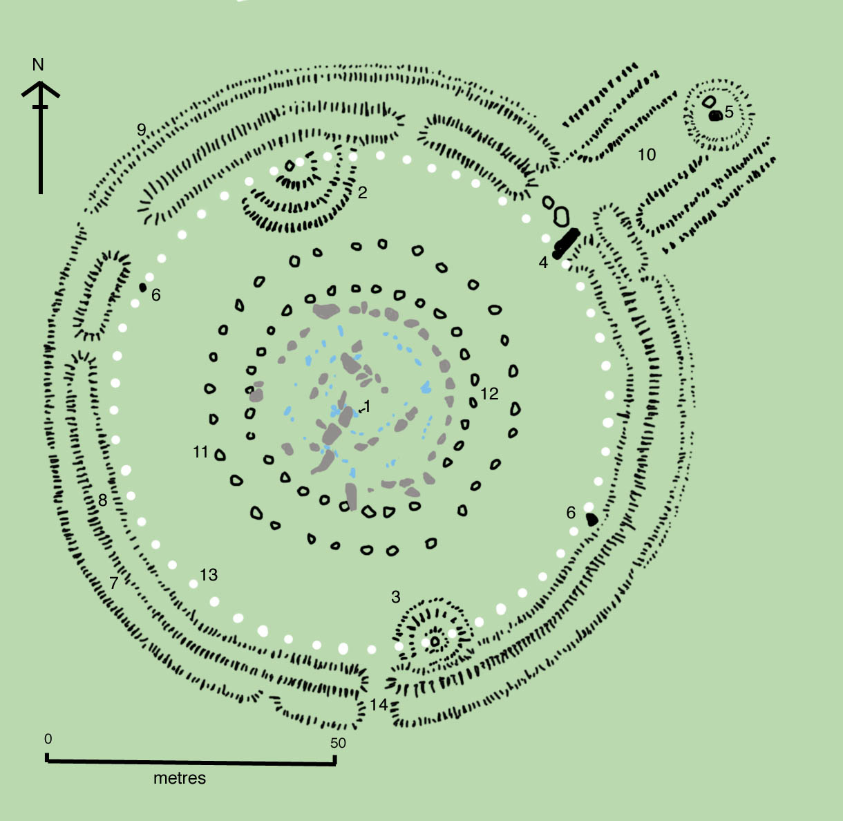Plan schématique du monument de Stonehenge