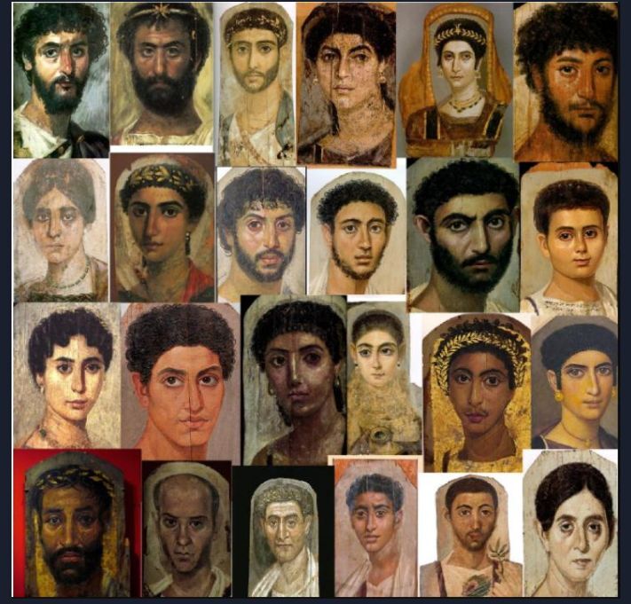 Mummy portraits from the Roman period in Egypt, Fayum region