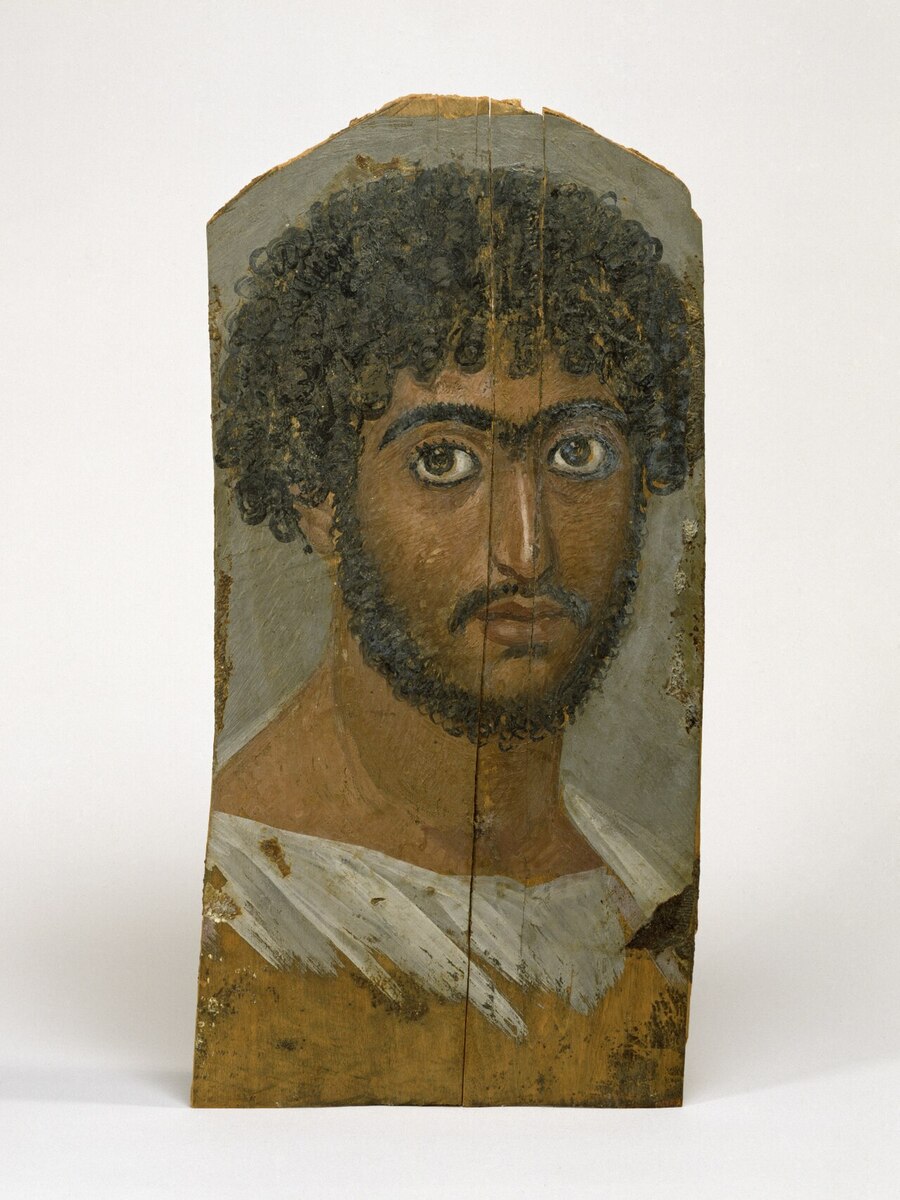 Mummy portrait of a bearded man, Greco-Roman Egypt, Walters Art Museum