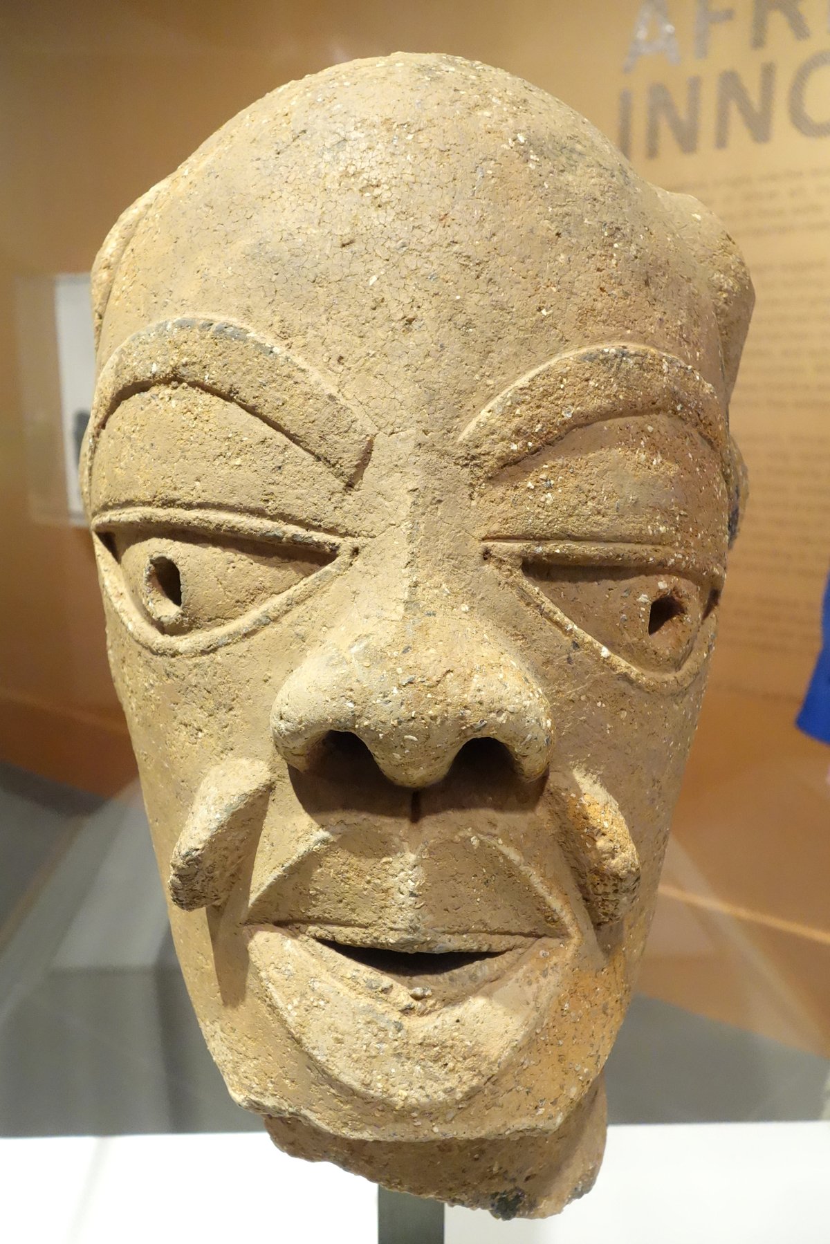Male Nok terracotta head, Nok culture, Nigeria, 550-50 BC, Brooklyn Museum