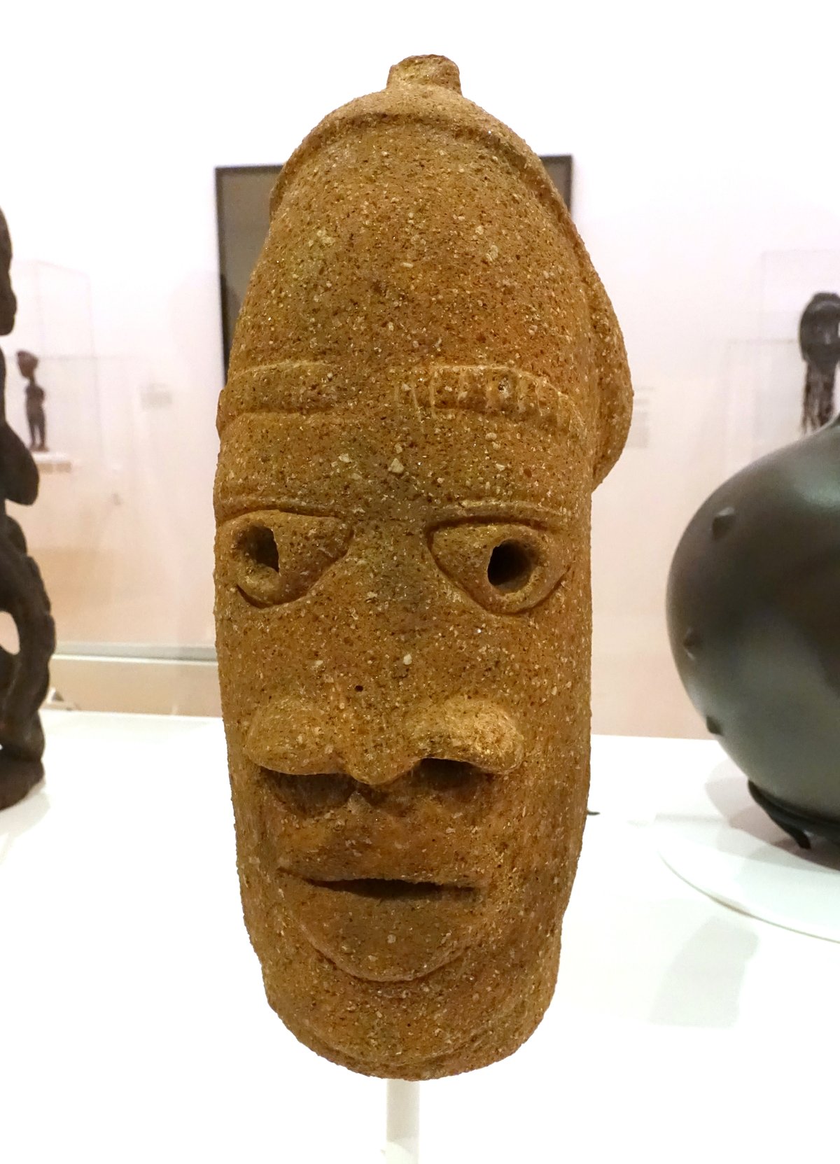 Nok terracotta head, Jos Plateau, Nigeria, c. 500 BC - 300 AD, Krannert Art Museum