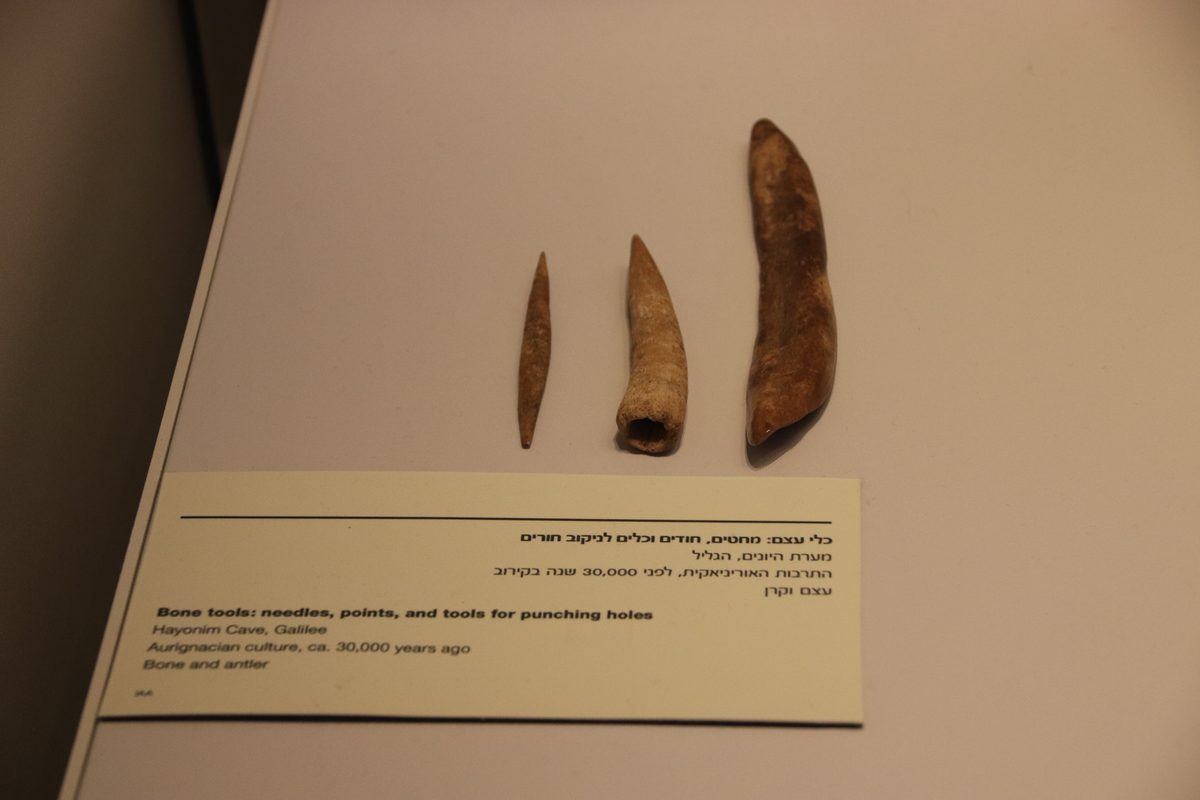 Aurignacian bone tools ,  split-base points, awls, tubular beads