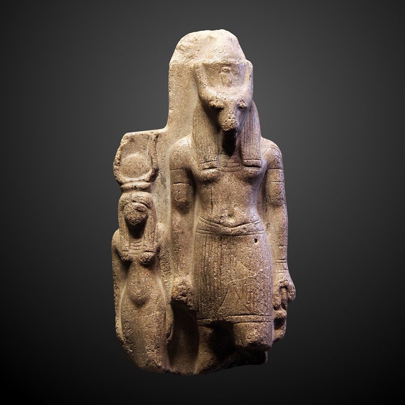 Seth et Nephtys, stèle égyptienne, Louvre